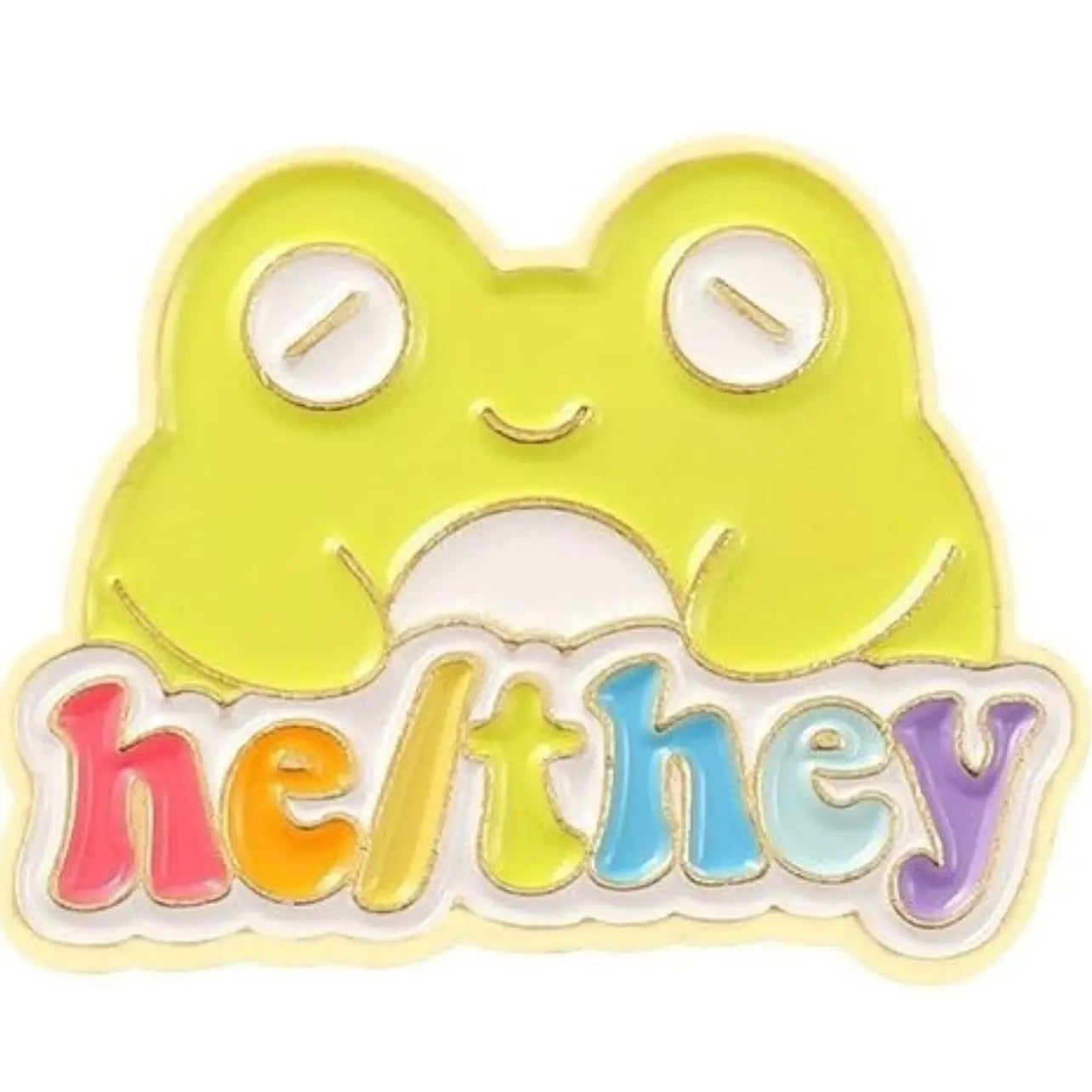 He/They Froggie Enamel Pin Brujita Charms