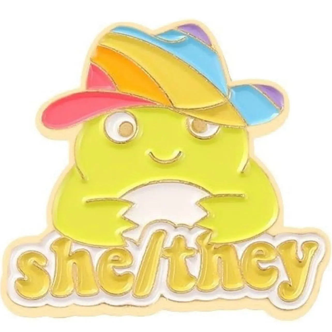She/They Froggie Enamel Pin Brujita Charms