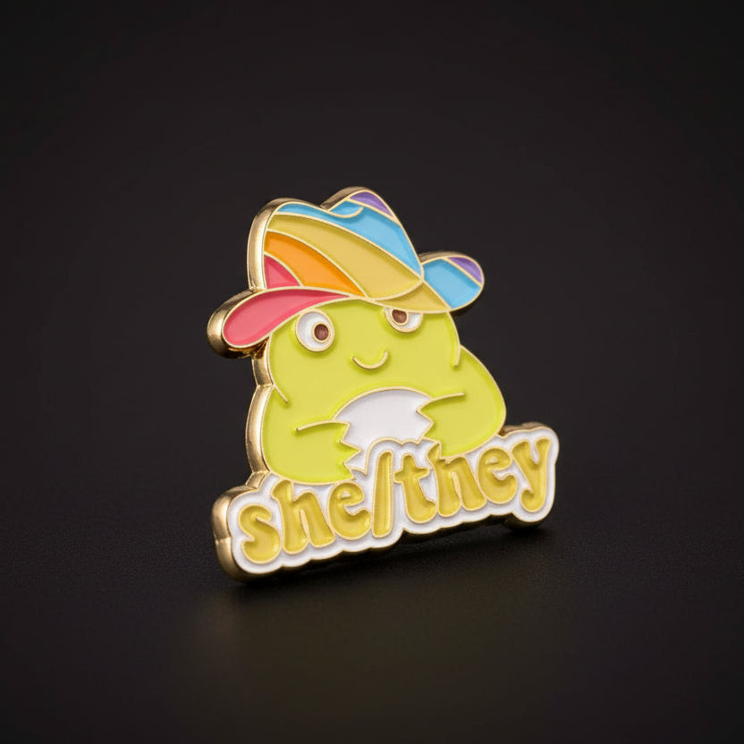 She/They Froggie Enamel Pin Brujita Charms