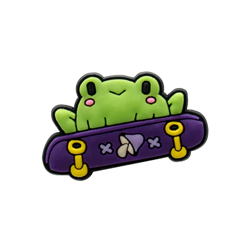 He Was a Sk8ter Frog Clog Charm Brujita Charms