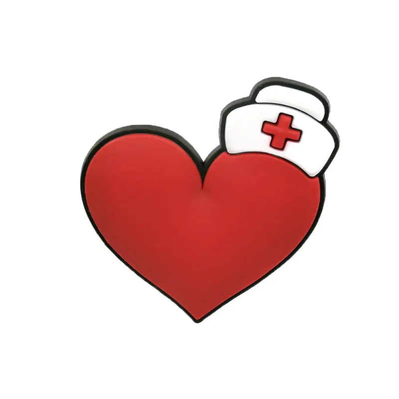 Nurse Heart Clog Charm Brujita Charms