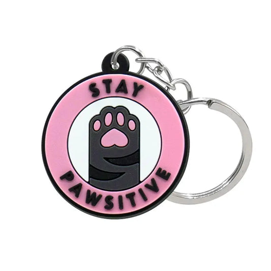 Stay Pawsitive Keychain Brujita Charms