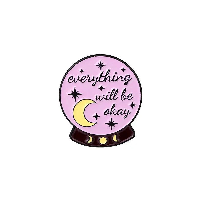 Witchy Affirmation Enamel Pins Brujita Charms
