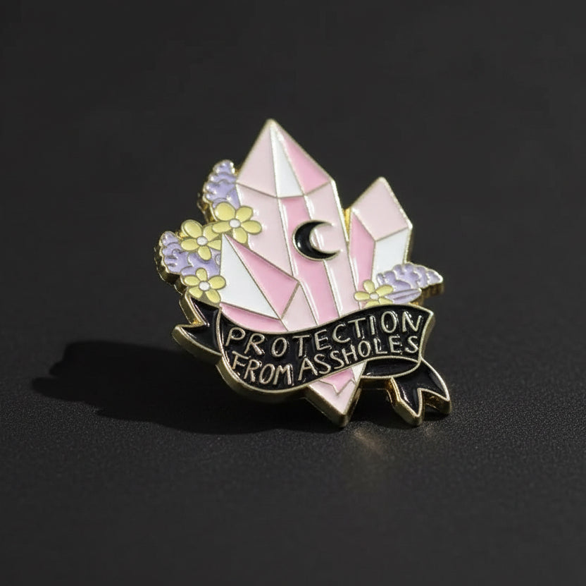 Protection From A$$holes Enamel Pin Brujita Charms