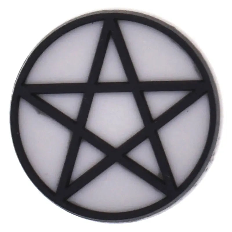 Pentacle Drinking Straw Charm (Gray & Black) Brujita Charms