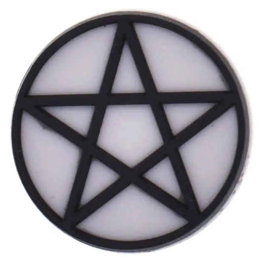 Pentacle Drinking Straw Charm (Gray & Black) Brujita Charms