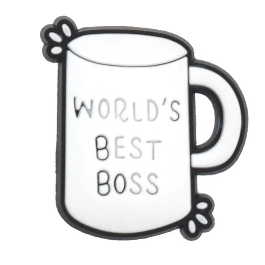 "World's Best Boss" Drinking Straw Charms Brujita Charms