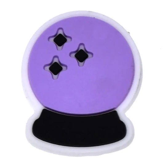 Purple Crystal Ball Drinking Straw Charm Brujita Charms