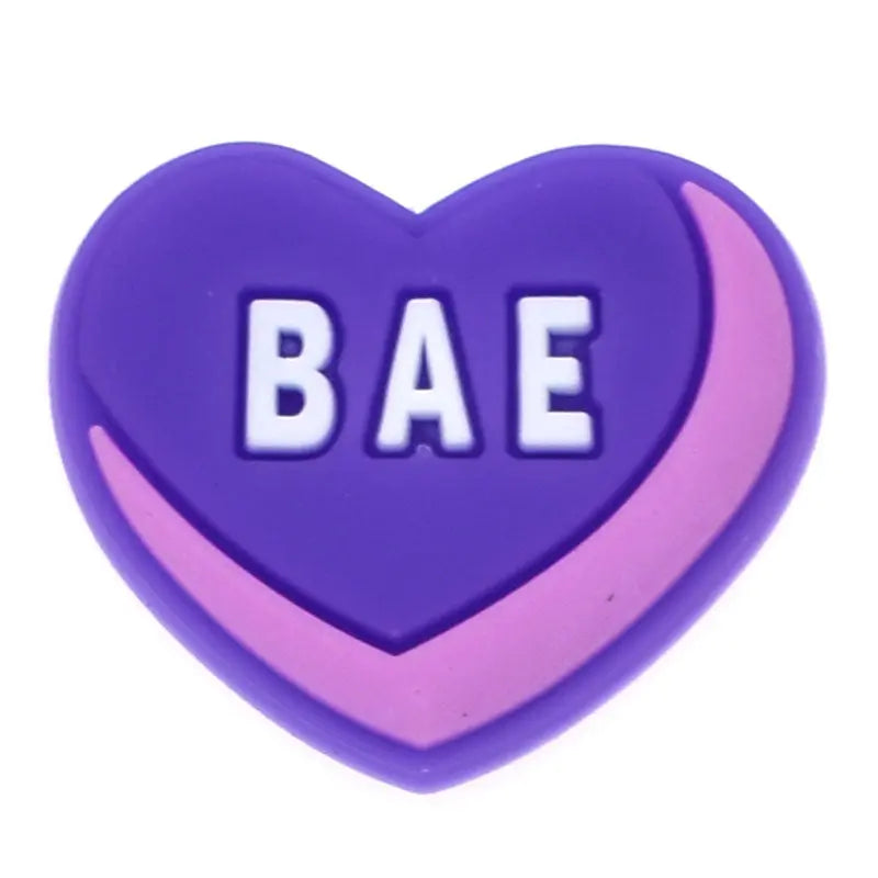 "Bae" Heart Clog Charm Brujita Charms