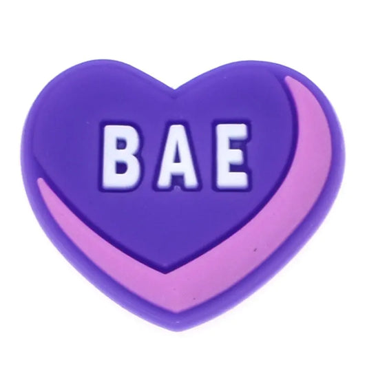 "Bae" Heart Clog Charm Brujita Charms