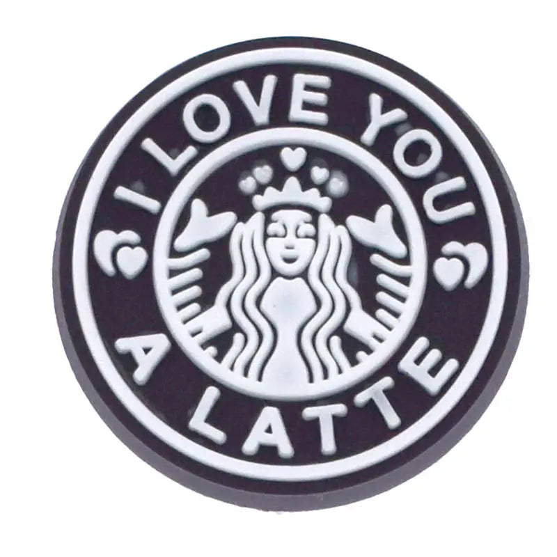 "I Love You A Latte" Drinking Straw Charm Brujita Charms