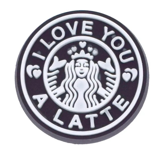 "I Love You A Latte" Drinking Straw Charm Brujita Charms
