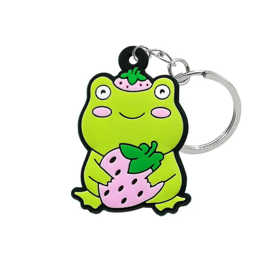 Strawberry Frog Keychain Brujita Charms
