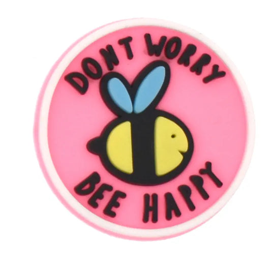 "Don't Worry, Bee Happy" Clog Charm Brujita Charms