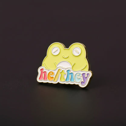 He/They Froggie Enamel Pin Brujita Charms