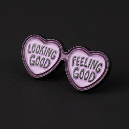 sunglasses affirmation enamel pin