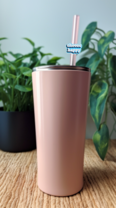 "Choose Happy" Drinking Straw Charm