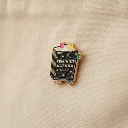 Feminist Agenda Enamel Pin – Feminist Pin, Statement Pin, Equality Accessory