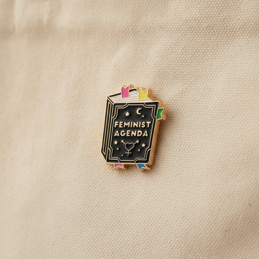 Feminist Agenda Enamel Pin – Feminist Pin, Statement Pin, Equality Accessory