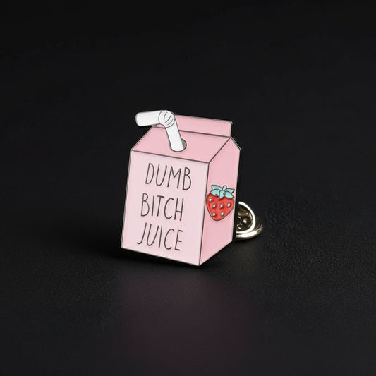 Dumb B*tch Juice Enamel Pin – Funny Pin, Sassy Statement Pin, Humor Accessory