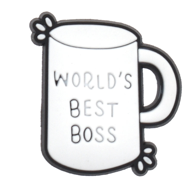 "World's Best Boss" Drinking Straw Charms