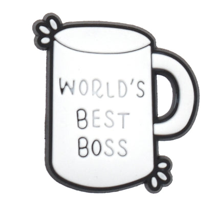 "World's Best Boss" Drinking Straw Charms