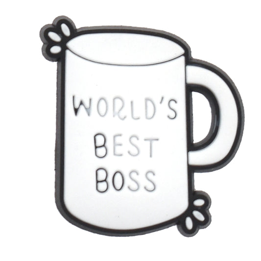 "World's Best Boss" Drinking Straw Charms