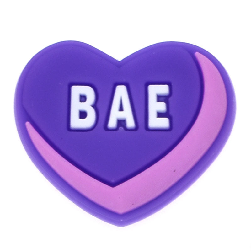 "Bae" Heart Clog Charm