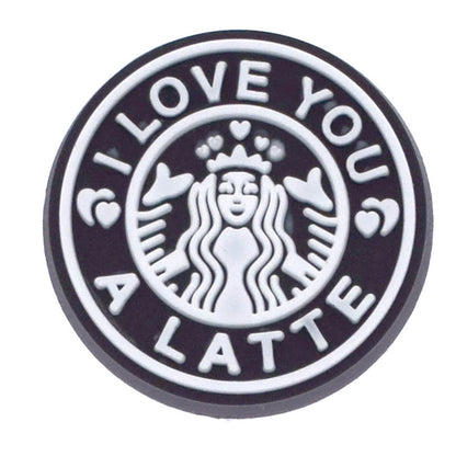 "I Love You A Latte" Drinking Straw Charm