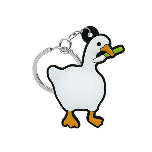 I Will Cut You Goose Keychain