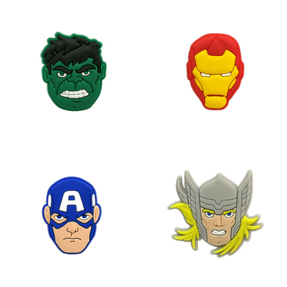 Superhero Face Clog Charms